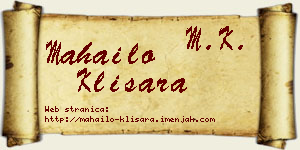 Mahailo Klisara vizit kartica